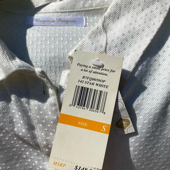 NWT-Original Penguin Brand Sz-S Swiss Dot off-white dress w/pockets! - Picture 4 of 5